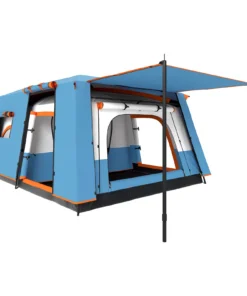 Outsunny 4-6 Man Camping Tent with 2 Bedroom, 3000mm Waterproof, Blue